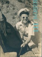 WW2 Photo Royal Navy Officer From HMS Carthage Climbing Lions Head Cape Town