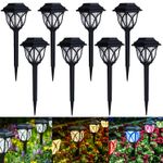 2-8PCS Solar Stake Lights Outdoor Garden Patio Lawn Landscape Pathway Lighting