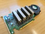Dell Ultra-Speed Quad NVMe M.2 16X Card 6N9RH  4x500GB  Heatpipe Heatsink Cooler