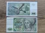 Vintage 20 Twenty Deutsche Mark Banknote - Zwanzig Deutsche Mark, 1980
