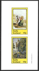 Staffa Scotland, 1982, Harvesting, Tree, MNH Imperf M/S Sheet #M2892
