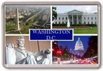 FRIDGE MAGNET - WASHINGTON DC - Large - USA TOURIST