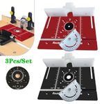 Woodworking Router Lift Kit -Aluminum Router Table Insert Plate With Miter Gauge