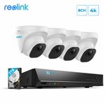 Reolink 4K 8MP 8 Channel 2TB NVR Outdoor PoE Security Camera System RLK8-800D4