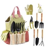 9Pcs Gardening Tool Set Heavy Duty Garden Hand Tools with Storage Bag UK