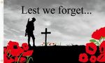 LEST WE FORGET FLAG LARGE Poppy Remembrance Sunday VE Day Military Fast Post