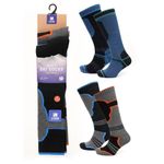 Mens Thermal Socks 4 Pack Warm Assorted Colours Knee High Ski Socks UK Size 6-11