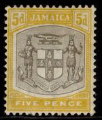 JAMAICA EDVII SG43, 5d grey & orange-yellow, M MINT. Cat £65.