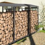 Firewood Stand Heavy Duty Log Rack Holder Wood Pile Storage Stacker Organizer