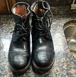 Military Surplus Black Leather Ankle Boots Size 10M NSN 8430-99-125-8847