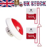 Disabled Person Toilet Alarm Emergency Call System 2 SOS Pull Bells + 1 Receiver