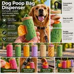 Dog Poop Bag Dispenser with Clip Lightweight Durable Easy Refill for Large Dogs
