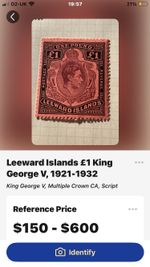 Leeward Islands £1 Pre-Decimal King George V Used Postage Stamp 1921-1932