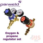 Parweld oxygen propane single stage regulator set