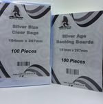 300 X SILVER AGE COMIC BAGS AND BACKING BOARDS BUNDLE+100 GOLDEN AGE BAG& BOARDS