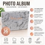 Marble Design Photo Album Holds 36 Photos 6x4 Slip In Pockets For Photographs UK