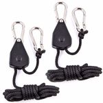 2 x Rope Ratchet Adjustable Light Hanger Tent Carbon Filter Hydroponic Grow 68kg