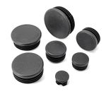 Round Plastic Black Blanking End Cap Caps Tube Inserts Plug