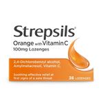 Strepsils Orange+Vit C 100mg Lozenges Pack of 36