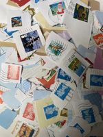 9.6 kg GB kiloware mixed 2nd & 1st Class STAMPS FRANKED on-paper mainly modern