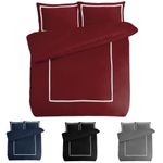 Luxury Ribbon Duvet Cover Set 3 Piece Bedding Single Double King Super King Size