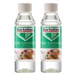 2x Bartoline Pure Turpentine Organic Oil Based Paint Cleaner Thinner 250mL