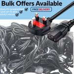 POWER CORD UK PLUG TO IEC CABLE (PC MAINS KETTLE LEAD) C13 1M/2M/3M/5M/10M LOT