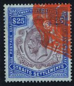 Malaya 1912-23 $25 SG213 used Cat £650