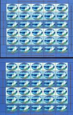 GREENLAND CHRISTMAS SEALS full sheets year 2011 perforation type 1 +2 (unfolded)