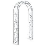 Metal Garden Arch 2.4m Decorative Black Archway Climbing Plant Support Arbour