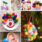 Pom Poms Lurex Glitter 6 Sizes Multi Colours Craft DIY Decoration Pack Options