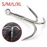 Grappling Hook 3Claw Climbing Hook Stainless Steel Grapnel Hook - UK