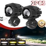 Pair 100W Motorcycle Headlight Fog Lights Led Auxiliary Driving Light Spotlight