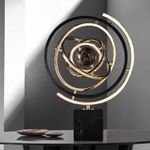 Modern Sculpture Decor, Abstract Art Metal Globe Ornament for Desk Office Decora