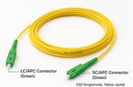 Fibre Optic Patch Cable LC APC-SC APC Simplex OS2 Fibre Optic Singlemode Yellow