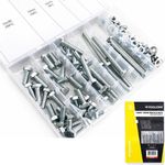 Toolzone M10 Bolt And Nut Assortment Zinc Plated Storage Fully Threaded 100pc 