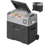 HOMCOM Car Refrigerator, Portable 12, 24V 50L Compressor Fridge Freezer