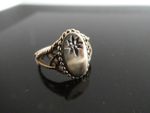 Vintage Victorian 10k Yellow Gold Moissanite Gemstone SIGNET Blank RING Size 6.5