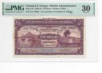 Trinidad & Tobago $5 - Pick#7b - 1939 - PMG Very Fine 30
