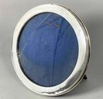 ANTIQUE STERLING SILVER PHOTOGRAPH PHOTO FRAME - 1901 - ROUND - CIRCULAR FRAME