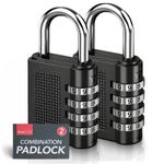 2x 4 Digit Combination Padlock Heavy Duty Outdoor Lock Gym Travel Luggage Locker