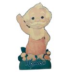 Vintage 1960s United Airlines Menehune of Hawaii Tiki Advertising Standee 30"