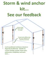 STORM 4 AUTO LOCKING TIE DOWN RATCHET & 4 GROUND ANCHORS MARQUEE AWNING GAZEBO