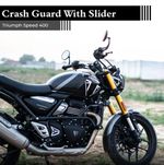 CRASH GUARD WITH SLIDERS BLACK Fit For Triumph Speed 400