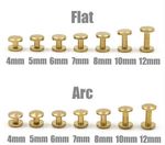 Belt Screws Leather Craft Chicago Nail Brass Solid Rivets Stud Head Wallet Round