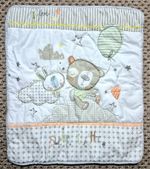 'Sleep Tight' Cot Quilt Claire De Lune, 22"x20" 100% Cotton