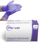 Powder Free Nitrile Gloves Medical Grade Latex Free Food Safe (Box of 100)