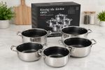 10pic Stainless stell Cookware Set 22/26/30/34 with glass lids