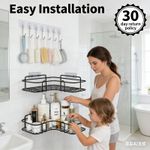 2-4PCS Shower Caddy Bathroom Suction Shelf Storage Shampoo Soap Holder No Drill