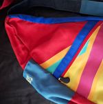 Healthy Back Bag Multicolour Colourblock Canvas Sling Bag, Zip Closure